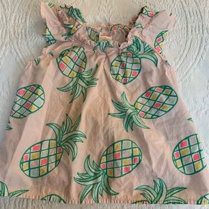 Pineapple flutter sleeve top